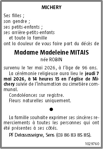 Avis de décès