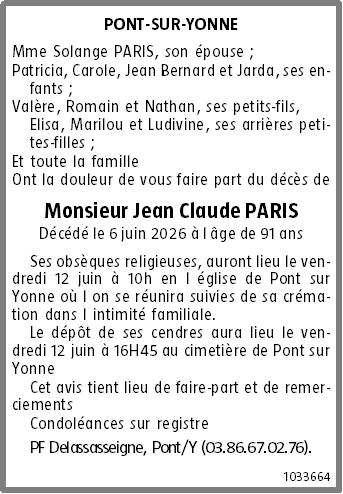 Avis de décès