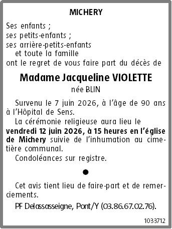 Avis de décès