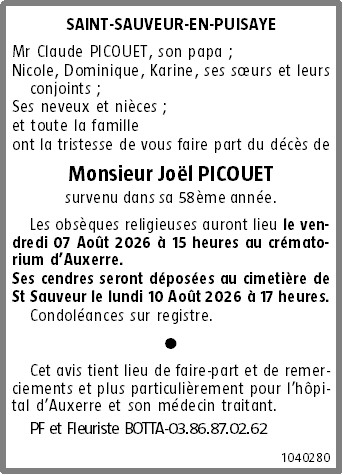 Avis de décès