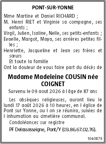 Avis de décès
