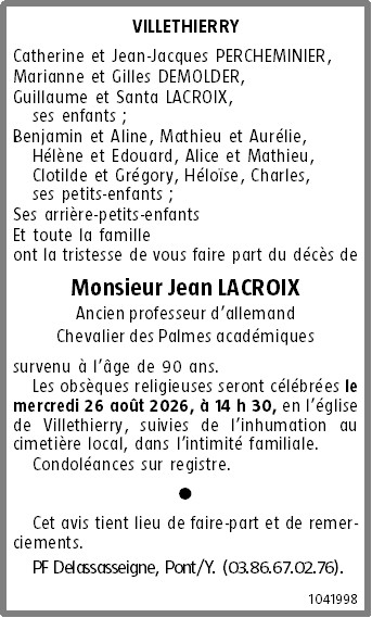 Avis de décès