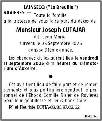 Avis de décès