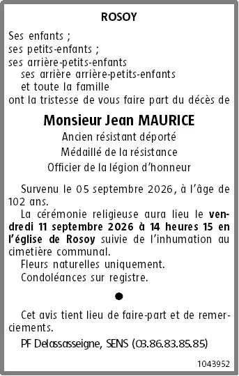 Avis de décès