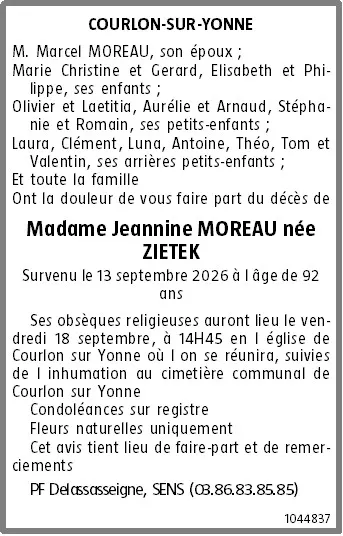 Avis de décès