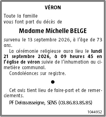 Avis de décès