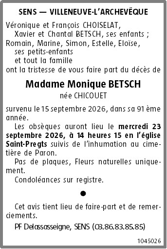 Avis de décès